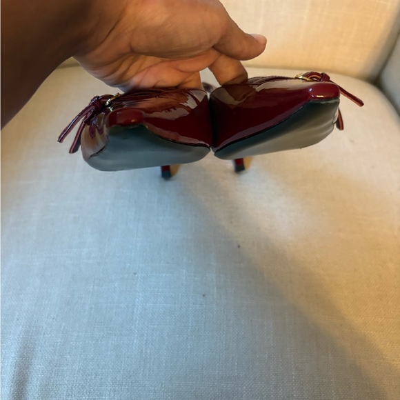 Miu Miu Burgundy Patent Leather Strappy Heels - Picture 10 of 11